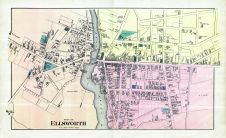 Ellsworth City - Village Plan 2, Hancock County 1881